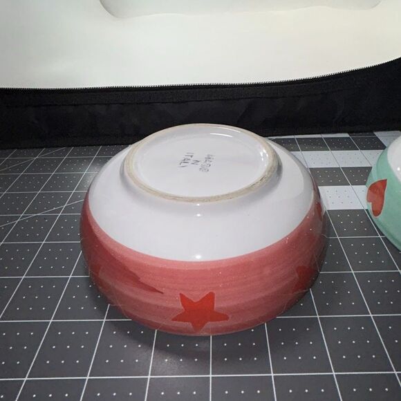 Italian Ceramic /Porcelain Made in Italy Set of 2 Bowls for Kids Chick and Bunny - Picture 9 of 12